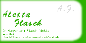 aletta flasch business card